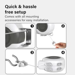 Uitschuifbare Dubbele Waslijn - 15m x 2 Zware Waslijn voor Binnen & Buiten - Dubbel Wasdroogsysteem met Eenvoudige Installatie - Wit - 1 Stuk — thumbnail 3