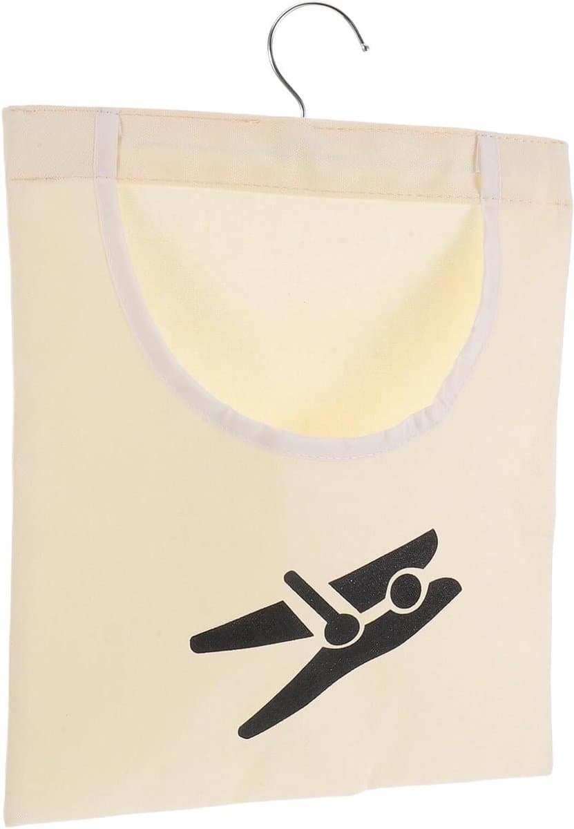 Wasknijperhouder met Opening - Opbergtas Clips - Wasknijpers Sorteren - Duurzaam Polyester Materiaal - 35.7 cm Breed - Beige — afbeelding 1