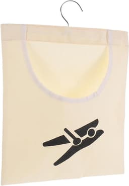 Wasknijperhouder met Opening - Opbergtas Clips - Wasknijpers Sorteren - Duurzaam Polyester Materiaal - 35.7 cm Breed - Beige — thumbnail 1