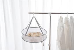 Wasnet Kleding Drogen - Droogmand Opvouwbaar - Gevoelige Stoffen Drogen - Meerlaags Ventilatie Net - 61 x 78 cm - Grijs — thumbnail 5