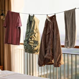 Draagbare Waslijn - Reis Waslijn - Kleding Drogen - Reflecterende Kralen - Verstelbaar - Zwart — thumbnail 5