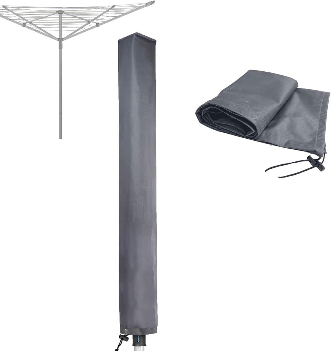 Namajunas - Wasmolen beschermhoes - 600D afdekking waterdicht 180 x 18 x 18 cm - Hoes met ritssluiting voor Leifheit, Brabantia en Vileda droogmolens - Waterafstotend & UV-bestendig, voor alle modellen — afbeelding 1