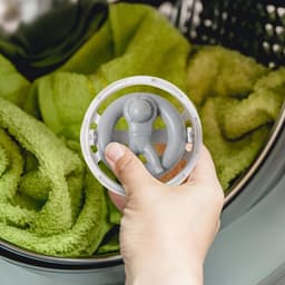 Wasmachine Pluisvanger - Haarfilter - Kleding Reinigen - Fijnmazig Ontwerp - 10x10x4 cm - Grijs Groen — thumbnail 4