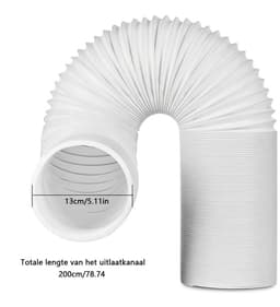 Draagbare airconditionerslang 1.5m, 150 mm diameter, verlengstuk voor de afvoerslang van de airconditioner, tegen de klok in, hittebestendig en energiezuinig. — thumbnail 5
