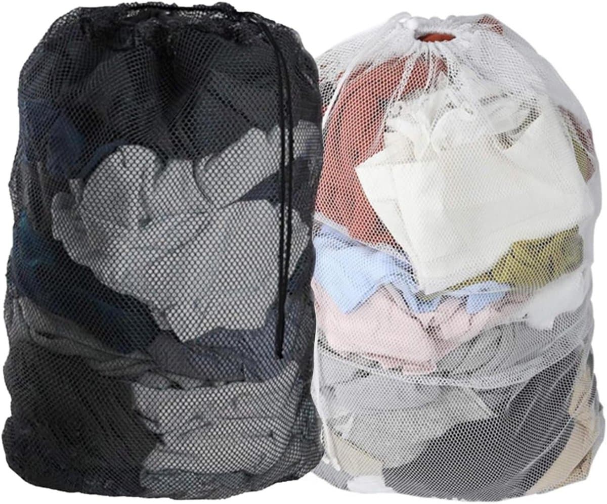 Grote Wasnetzakken 60 x 90 cm, 2 Stuks, Ideaal voor Kleding, Dekbedhoezen en Speelgoedopslag, Reis en Studentenhuis — afbeelding 1