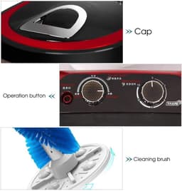 Automatische schoenwasser - Schoenen reiniger - Schoenen schoonmaken - 360° reiniging - 3 kg - Zwart — thumbnail 2