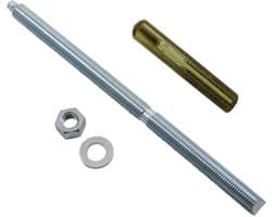 Lumonic ankerstang + samengesteld ankerpatroon M16 x 300 Verzinkt I Voor gebruik als metaalanker, boutanker, bliksemanker I Voor diverse soorten doors — afbeelding 1