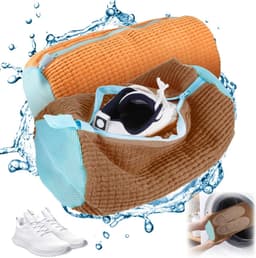 Schoenwaszak voor de Wasmachine, Ideaal voor Sneakers en Sportschoenen, Meerdere Kleuren en Zipper, Beschermt en Reinigt Schoenen tijdens het Wassen — thumbnail 1