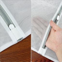 2 Stuks Waszakken 80x60 cm - Mesh Waszak met Rits voor Trui, Jas en Reisorganisatie — thumbnail 4