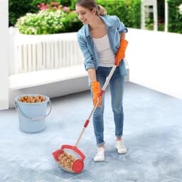 Notenverzamelaar Met Opbergzak - Fruitplukker Rolbal - Buiten Verzamelwerk - Verstelbare Lengte - 15 Liter - Zilver Rood — thumbnail 5