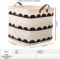 Opvouwbare wasmand met opbergtas – een opbergmand met handvatten Geschikt voor het organiseren van dekbedden, beddengoed, dekens en kleding. — thumbnail 2