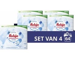 Robijn - Wasmiddeldoekjes Stralend Wit - 4 x 16 stuks - Voordeelverpakking