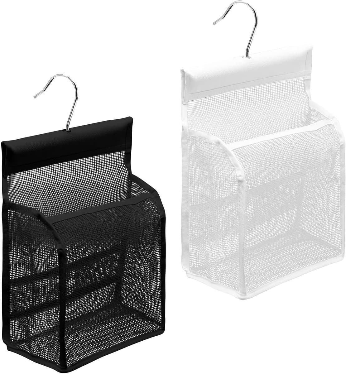 Set van 2 Kledingknijperzakken met Haken, Flexibele Hangorganizer voor Badkamer, Keuken en Kamperen, Opbergtas voor Kledingknijpers en Reisaccessoires — afbeelding 1