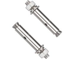 Wandanker expansiebouten - Bevestigingsankers - Zware bevestiging - Roestvrij staal 304 - M12x180mm - Zilverkleurig