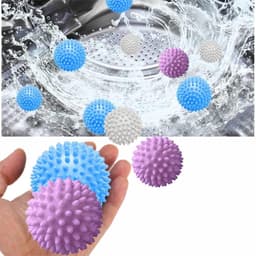 6 stuks wasballen voor de wasmachine - droogballen - wasballen voor de wasmachine - droogballen voor de wasdroger - herbruikbaar - voor het reinigen van kleding thuis — thumbnail 5