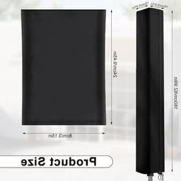 Beschermhoes voor Droogmolen, 160 × 15 × 15 cm, Waterdicht 210D Oxford Stof, Met Rits en Trekkoord voor Optimale Bescherming — thumbnail 5