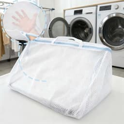 Set van 3 Herbruikbare Waszakken, Grote Wasnetten voor de Wasmachine met Rits, Ideaal voor Reizen en Organisatie, 50 x 60 cm en 17 x 15 cm — thumbnail 2