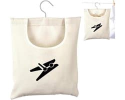 Waszak - Wasknijper organizer - Wasknijpers opbergen - Roestvrijstalen haak - 32 cm - Enkele Attribuut
