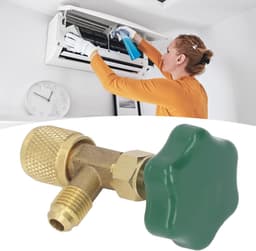 Dailygoods- Koelmiddelventiel Hoogwaardig Koper - Airconditioning Ventiel - 1/4 Inch SAE - Antislip Schakelhendel - Eenvoudig te Installeren - Compact Design - Koelmiddelklep — thumbnail 2