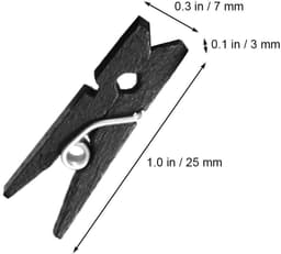 Dailygoods- Wasknijper 100 Stuks - Mini Wasknijpers Hout - Kunststof Klemmen - Decoratieve Clips - 25 mm - Duurzaam en Flexibel — thumbnail 5