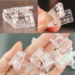 Dailygoods- Kunststof Clips 70 Stuks - Dubbelzijdige Veerklemmen - Transparante Klemmen - Lichtgewicht - Voor Foto's/Sjaals - Duurzaam en Sterk — thumbnail 3