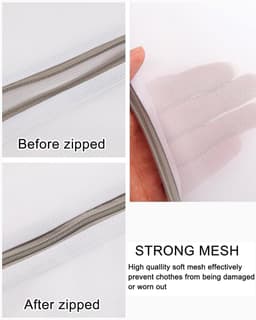 Dailygoods- Waszak 4 Stuks - Grote Waszak - Waszakken voor Wasgoed - Opbergtas voor Kleding - Duurzaam en Herbruikbaar - Beschermt Kleding - Wasnet — thumbnail 3