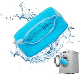 Schoenenzak Wasmachine - 1 Stuks Wasnet voor Schoenen - Antivervorming met Ritssluiting - Blauw — thumbnail 1