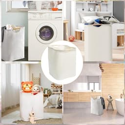 Ruime Wasmanden Set van 2, 40×30×59cm, Ideaal voor Wasopslag met Handvat, Perfect voor Badkamer en Slaapkamer — thumbnail 4
