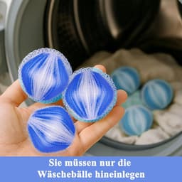 Dierenhaarverwijderaar Wasmachine - Pluisballen Set - Haarvrij Wassen - Herbruikbaar en Beschermend - 12 Stuks - Blauw — thumbnail 2