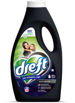 Dreft - Ultimate Care - Vloeibaar Wasmiddel - Donkere Was - 32 Wasbeurten — thumbnail 1