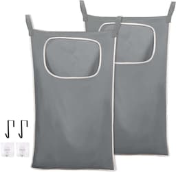 Compacte en Ruime Waszakken voor aan de Deur met RVS Haken en Rits - Ideaal voor Badkamer, Slaapkamer en Reisorganisatie — thumbnail 1