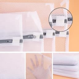 Set van 6 Herbruikbare Wasnetten met Rits voor de Wasmachine, Duurzame Mesh Waszakken voor Kleding, Ondergoed en Sokken (60x60/60x50/50x40/40x30/30x20/15) — thumbnail 4