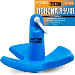 Rivieranker - Paddenstoelanker Boot - Voorkom Afdrift - Zeewaardig Gecoat - 9 kg - Blauw — thumbnail 1