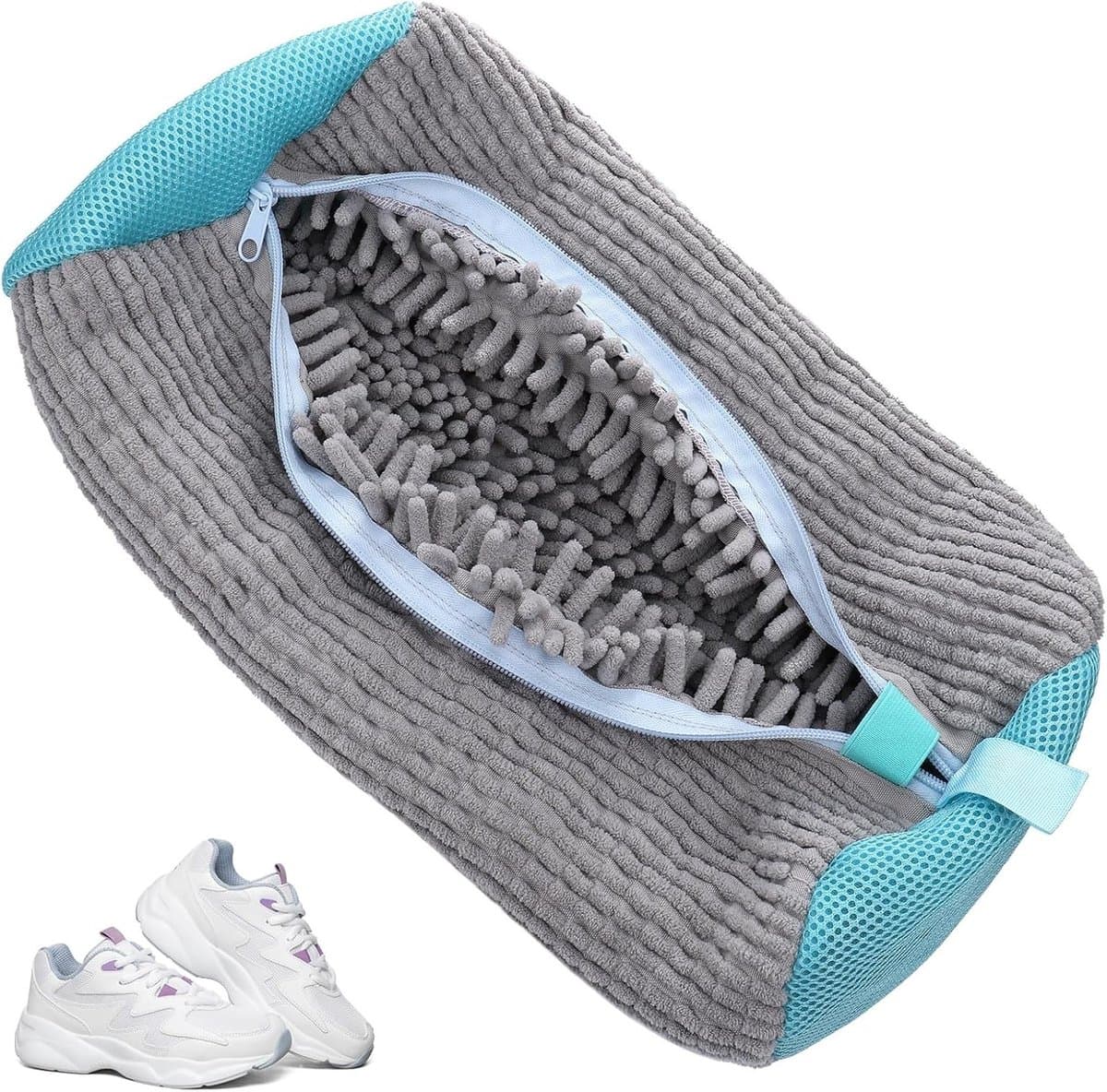 Herbruikbare Schoenwaszak met Rits voor Wasmachine en Droger - 360° Complete Reiniging voor Sneakers en Sportschoenen (Geel) — afbeelding 1