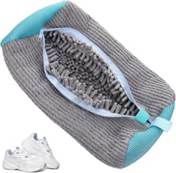 Herbruikbare Schoenwaszak met Rits voor Wasmachine en Droger - 360° Complete Reiniging voor Sneakers en Sportschoenen (Geel) — thumbnail 1