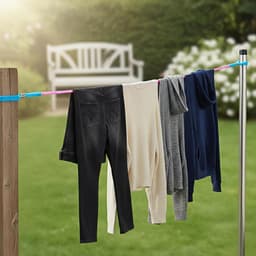 Waslijn Camping - Reiswaslijn Uitschuifbaar - Kleding Drogen - Winddicht Antislip - 2 Stuks 5m - Niet Gespecificeerd — thumbnail 4