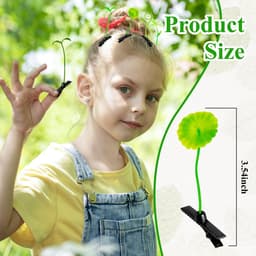 50 stuks spruitclips klein gras haarspeldjes bonenstijl plant haarspelden spruit haarclips haaraccessoires cadeau voor vrouwen meisjes kinderen feest school (gras) — thumbnail 2