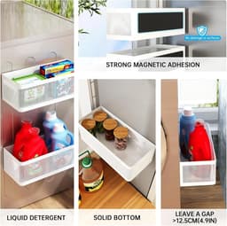 Magnetisch rek voor wasmachine, wasruimte, magnetische organizer voor wasmachine, opbergrek voor wasmachine, magnetisch opbergrek voor koelkast — thumbnail 3