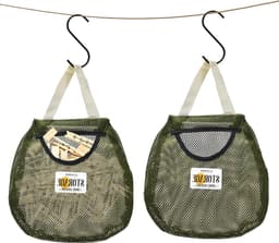 Wasknijperhouder - Peg zak - Kleding ophangen - Mesh ontwerp - 28 x 30 cm - Donkergroen — thumbnail 1