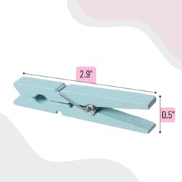 Houten Wasknijpers - Kleding Pinnen - Kleding Ophangen - Roestbestendige Spelden - 7.5 cm - Pastel Kleuren — thumbnail 2