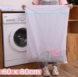 Allecto - Grote Mesh Waszak - Wasnetzak met Rits - 60 cm x 80 cm - Voor Kleding en Speelgoed - Ideaal voor Wasmachine en Reizen — thumbnail 5