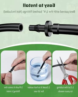 30M Drip Pipe 4-6MM, Lege Distributiepijpen voor Drip Irrigatiesystemen, Zwarte PVC Micro Drip Lijn voor Tuinbewatering, Drip Irrigatie Onderdelen en Tuinaccessoires — thumbnail 3