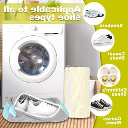 Schoenwaszakken voor de wasmachine - 2 stuks, ideaal voor het reinigen van schoenen, waszak voor sportschoenen en onderhoud van leren schoenen — thumbnail 4