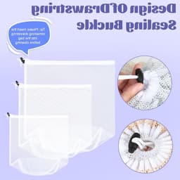 Set van 6 Wasnetten, 50 x 60 cm, 40 x 50 cm, 30 x 40 cm, Herbruikbare Waszakken voor Wasmachine, Ideaal voor Thuis, Reizen en Hotels — thumbnail 4