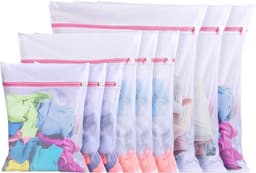 Wasmachine Wasnet - Grote Mesh Waszak voor Kleding, Ondergoed, Sokken en Babykleding - Set van 10 Stuks in 3 Maten — thumbnail 1
