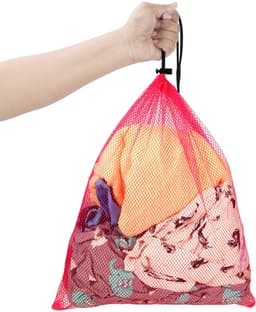 Dailygoody - Veelkleurige Nylon Gaas Waszakken - Waszak met Trekkoord - 10 Stuks - 35,5 x 40 cm - Geschikt voor Reizen, Sport en Opslag — thumbnail 4