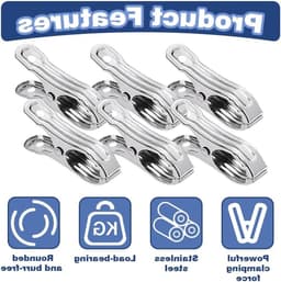 40 Stuks RVS Wasknijpers, Handige Clips voor Strandhanddoeken, Kleding en Sokken, Duurzame Towel Clamps voor Strandstoelen en Badhanddoeken — thumbnail 2