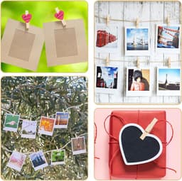 100 Stuks Houten Wasknijpers voor Foto's en Kleding - Creatieve DIY Decoratie en Wandversiering — thumbnail 2