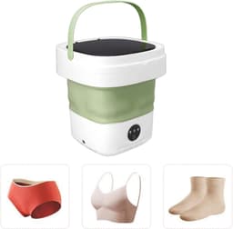 Quvo® Camping Wasmachine - Mini Wasmachine - Wasmachines - Opvouwbare Kleine Wasmachine en Droger - 7.5L - met Afvoer - Groen - 30cm x 30cm x 33cm — thumbnail 5