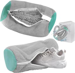 Set van 2 Herbruikbare Schoenwaszakken voor de Wasmachine met Rits, Ideaal voor Sneakers en Sportschoenen, 360 Graden Bescherming tijdens het Wassen — thumbnail 1
